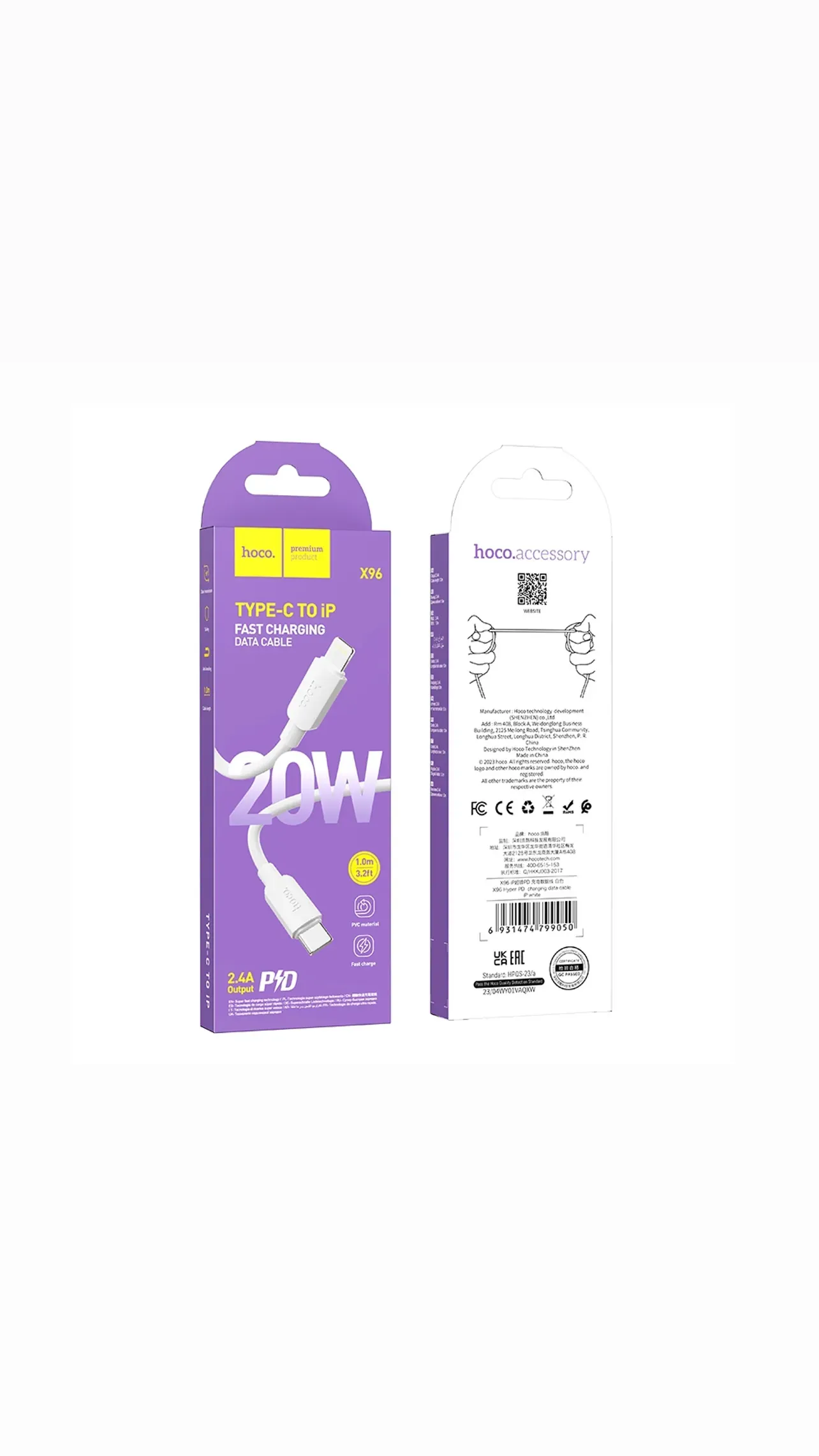 Hoco x96 cable type c to iphone PD 20w