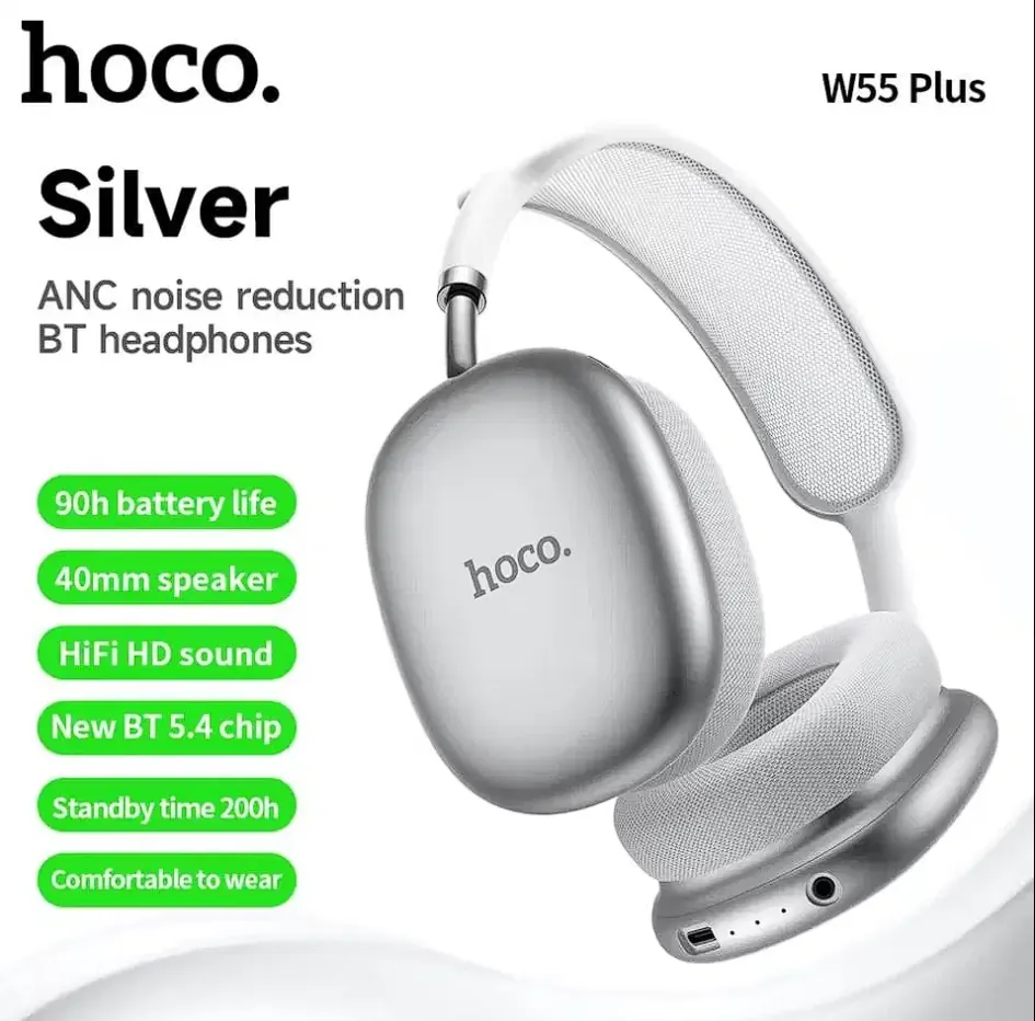 HOCO W55 Plus – Casque Bluetooth Premium avec Technologie ANC