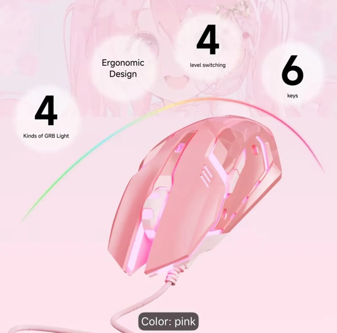 EWEADN Silent Wired Mouse