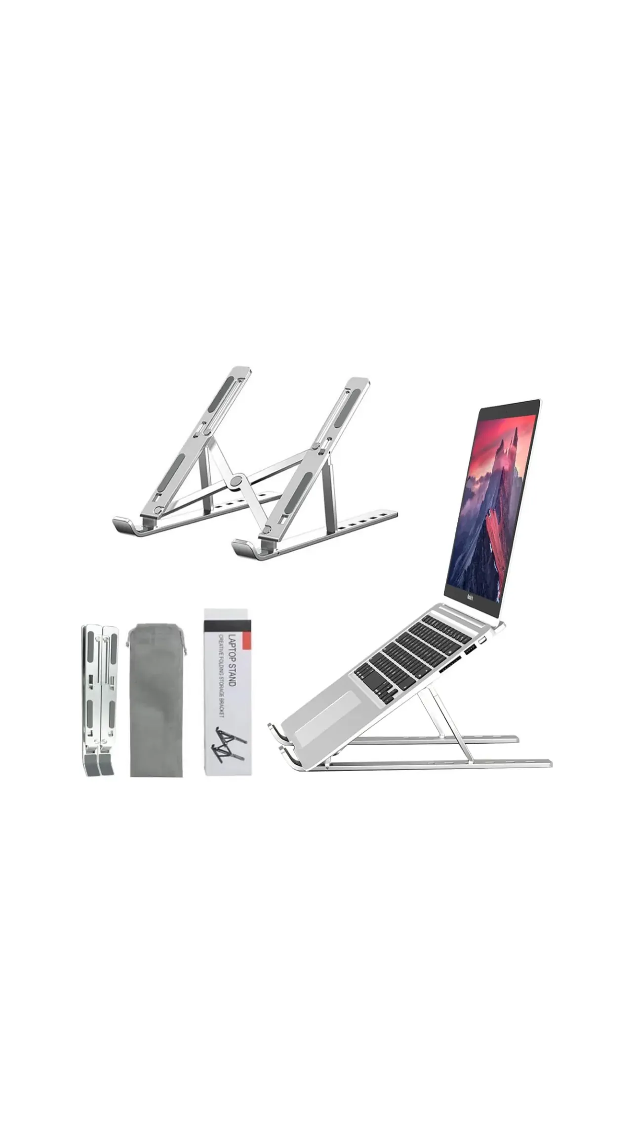 laptop stand creative folding storage bracket صورة