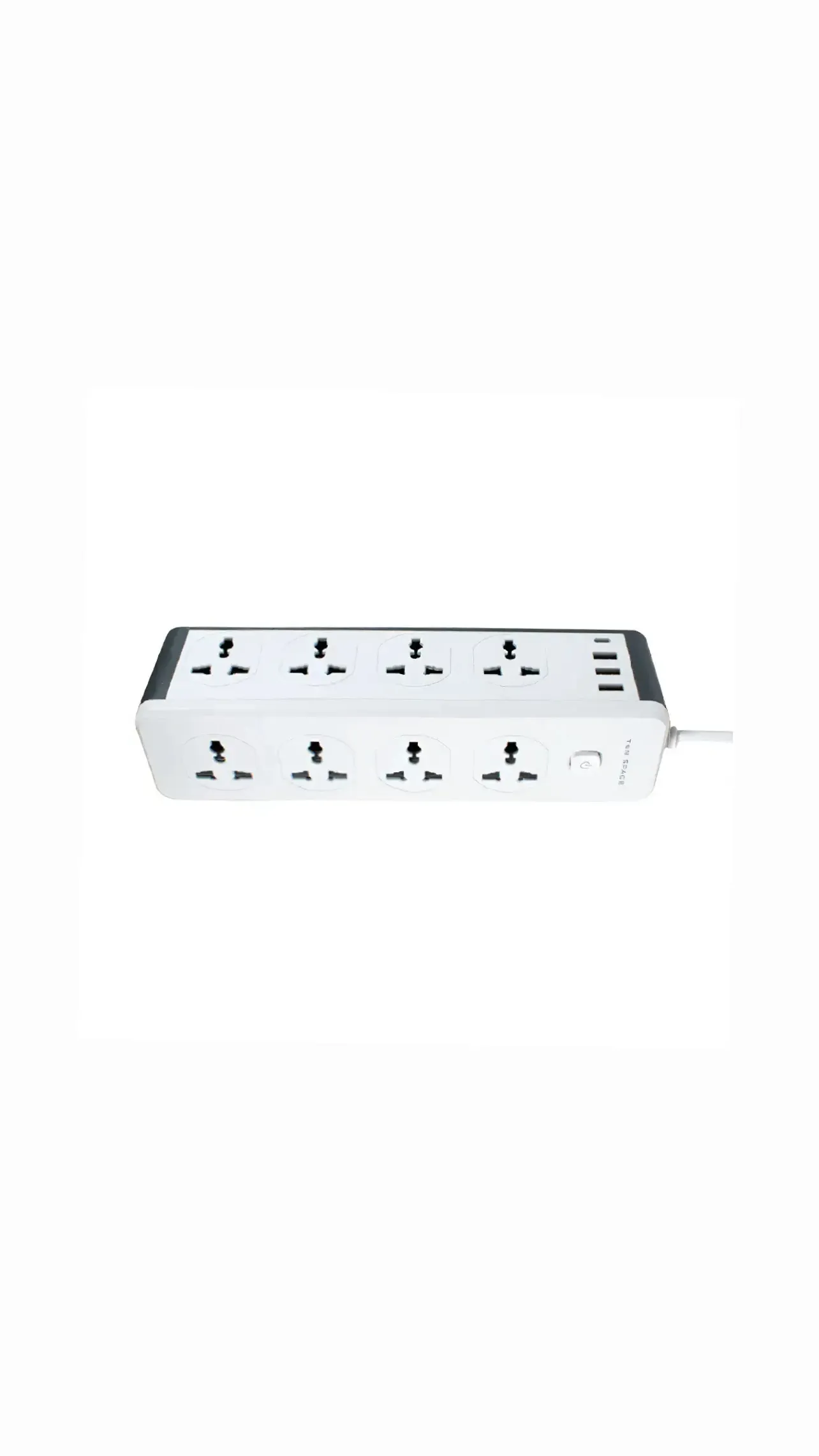 MULTIPRISE AVEC 8 PRISES, ALIMENTATION 3000W + 3 PORTS USB 3.0 ET UN PORT TYPE C – (TS-SOCKET02) صورة