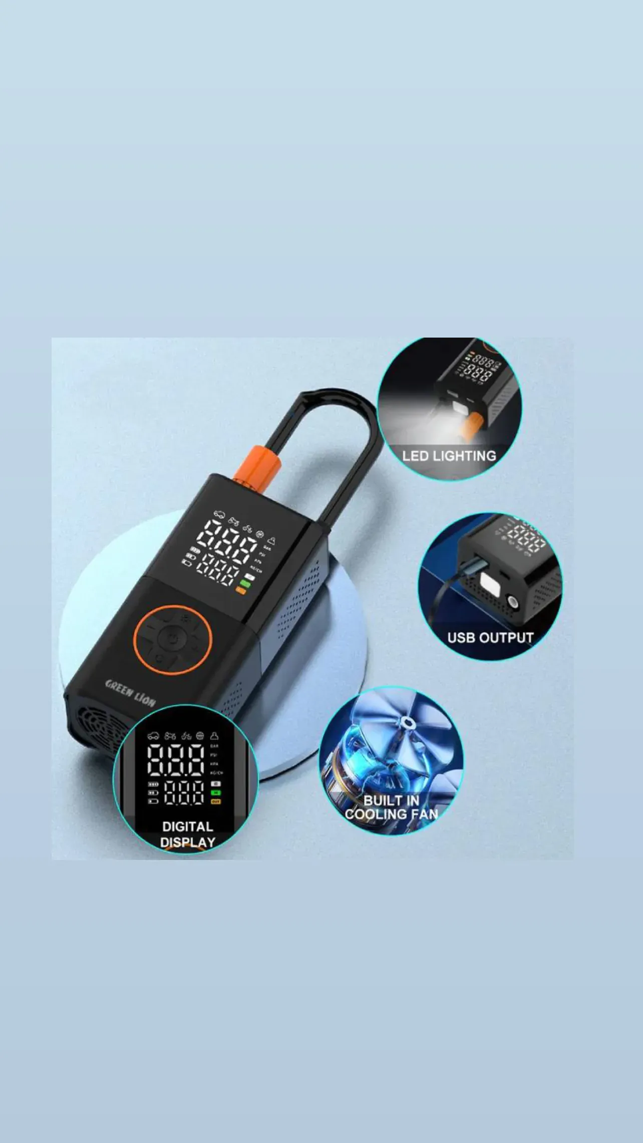 green lion gti-01 inflator portable air compressor