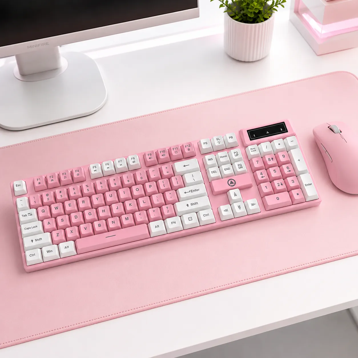 YINDIAO Wired Gaming Keyboard (Pink Edition)