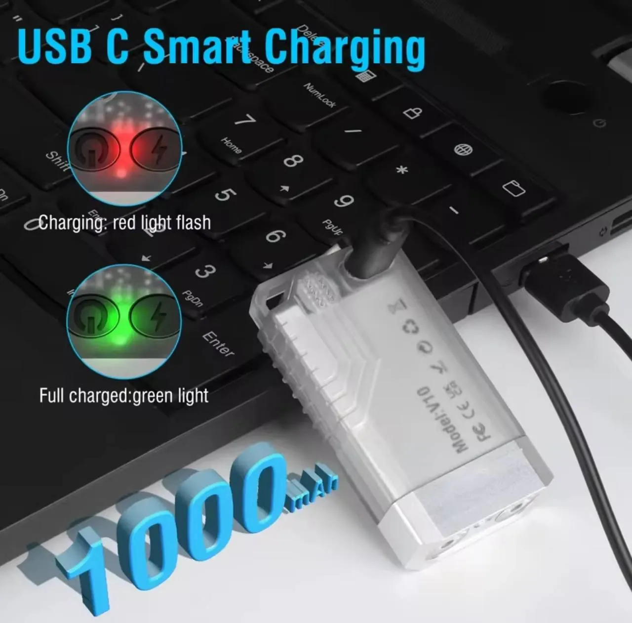 مصباح BORUiT V10 EDC متعدد الاستخدامات