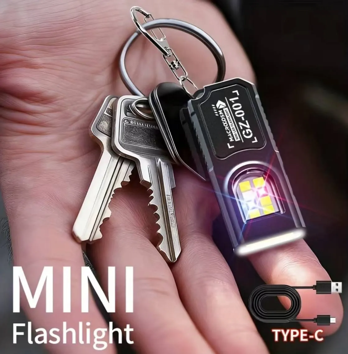 مصباح LED صغير قابل لإعادة الشحن USB